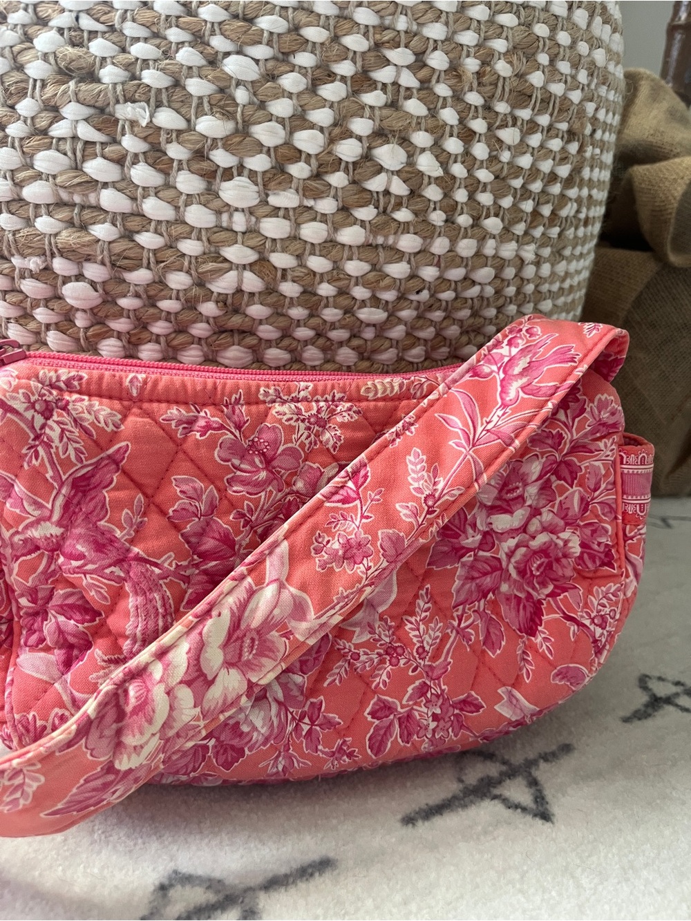 Vera Bradley Quilted Floral Crossbody Bag - Pink